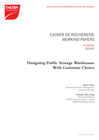 Designing public storage warehouse with customer choice