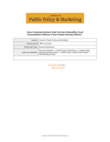 How Communications that Portray Unhealthy Food Consumption Reduce Food Intake Among Dieters
