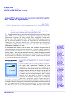 Jacques Girin, précurseur des tournants matériel et spatial dans l’étude des organisations