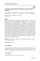 A behavioral decomposition of willingness to pay for health insurance