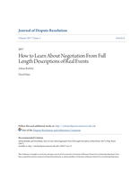 How to Learn About Negotiation from Full Length Descriptions of Real Events