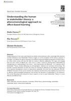 Understanding the human in stakeholder theory: a phenomenological approach to affect-based learning