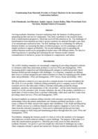 Transforming from Materials Provider to Project Marketer in the International Construction Industry