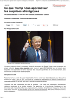 Ce que Trump nous apprend sur les surprises stratégiques
