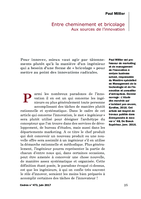 Entre cheminement et bricolage: Aux sources de l’innovation