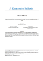 Innovation and R&D investments by leveraged buyout companies in times of crisis