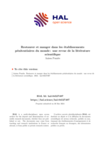 Restaurer et manger dans les établissements pénitentiaires du monde: une revue de la littérature scientifique
