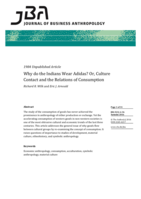 Why do the Indians Wear Adidas?: Or, Culture Contact and the Relations of Consumption