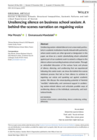 Unsilencing silence on business school sexism: A behind-the-scenes narration on regaining voice