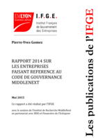 Rapport 2014 sur les entreprises faisant référence au code de gouvernance Middlenext