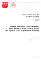 The vain search of a global definition: A critical review of single country studies on corporate social responsibility reporting
