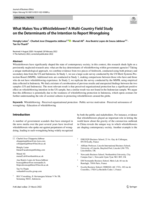 What Makes You a Whistleblower?: A Multi-Country Field Study on the Determinants of the Intention to Report Wrongdoing