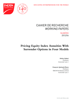 Pricing equity index annuities with surrender options in four models