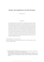Mergers and Acquisitions in the Data Economy