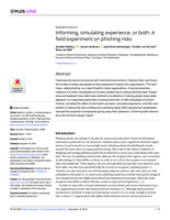 Informing, simulating experience, or both: A field experiment on phishing risks