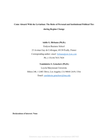 Come Aboard with the Leviathan: The Roles of Personal and Institutional Political Ties During Regime Change