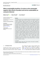 When sustainability backfires: A review on the unintended negative side-effects of product and service sustainability on consumer behavior