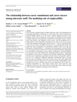 The relationship between career commitment and career success among university staff: The mediating role of employability