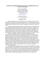Revisiting Entrepreneurial Risk Taking: Combined Effects of Cognitive Heuristics