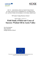 Field Study of Relevant Cases of Success: Walnut Oil in Aosta Valley