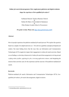 Online job search discouragement: How employment platforms and digital exclusion shape the experience of low-qualified job seekers?