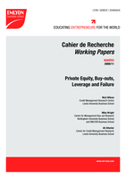Private equity, buy-outs, leverage and failure