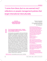 I came from there (but No one Warned Me!): Reflections on People Management Policies that target Intranational Interculturarility