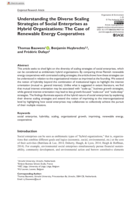 Understanding the Diverse Scaling Strategies of Social Enterprises as Hybrid Organizations: The Case of Renewable Energy Cooperatives