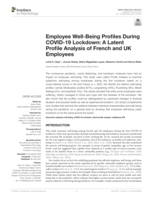 Employee Well-Being Profiles During Covid-19 Lockdown: A Latent Profile Analysis of French and UK employees