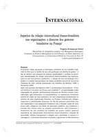 Aspectos da relação intercultural franco-brasileira nas organizações: o discurso dos gestores brasileiros na França