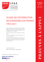 20 ans de distribution de dividendes en France: 1992-2011