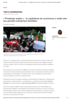 "Printemps arabes" : le capitalisme de connivence a coûté cher aux grandes entreprises familiales