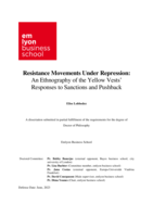 Resistance Movements Under Repression: An Ethnography of the Yellow Vests’ Responses to Sanctions and Pushback