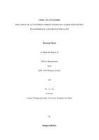 I Feel so Attached: Influence of Attachment Orientations on Leader Perception, Transference and Prototypicality
