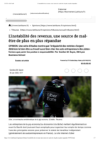 L’instabilité des revenus, une source de mal-être de plus en plus répandue