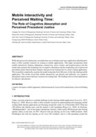 Mobile Interactivity and Perceived Waiting Time: The Role of Cognitive Absorption and Perceived Procedural Justice