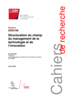 Structuration du champ du management de la technologie et de l'innovation