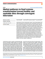 Market pathways to food systems transformation toward healthy and equitable diets through convergent innovation