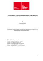 Taking Initiative: From Firm Orientation to Work on the Shop Floor