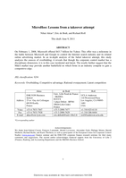 MicroHoo: Lessons from a takeover attempt