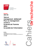 Vers un management délibératif: Pour un management ouvert à la parole de l’homme dans la société de l’information