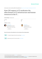 How CEO support of IT moderates the effectiveness of IT infrastructure and human resources in the IT assimilation process