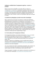 Intelligence artificielle dans l’enseignement supérieur: avancées et pratiques