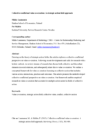 Collective–conflictual value co-creation: A strategic action field approach