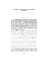 Where is Negotiation in Hybrid Warfare?