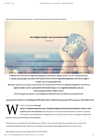 Can Digital Health care be sustainable?