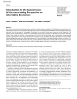 Introduction to the Special Issue: A Macromarketing Perspective on Alternative Economies