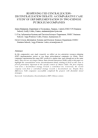 Reopening the centralization-decentralization debate: a comparative case study of ERP implementation in two Chinese petroleum companies