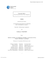Options exotiques, lois infiniment divisibles et processus de Lévy: aspects théoriques et pratiques