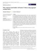Why corporate board insiders still matter: Evidence using aggregate earnings shocks